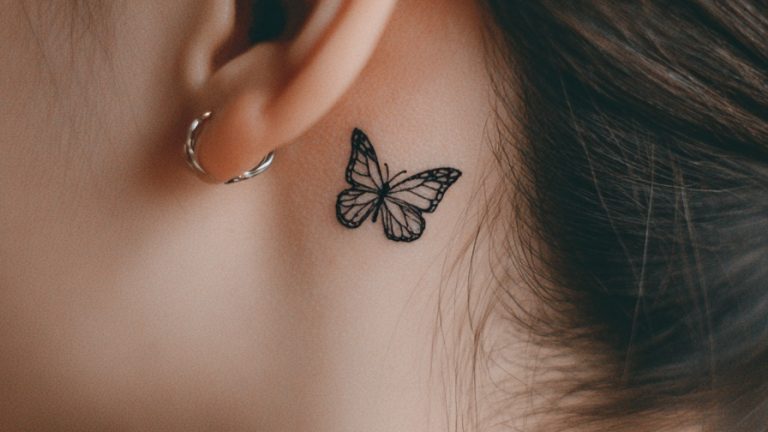 15 Modern and Chic Behind the Ear Tattoo Concepts